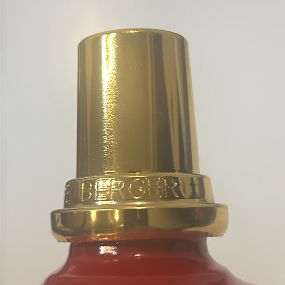 Lampe Berger Artoria Limoges France Red W/ Gold Flowers Fragrance Oil Lamp. - Picture 7 of 10